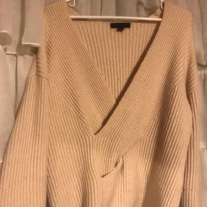 Blush Ann Taylor sweater with cross front